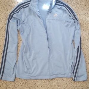 Baby blue Adidas track jacket L